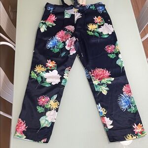 Christy Black Pants with Colorful Floral Design